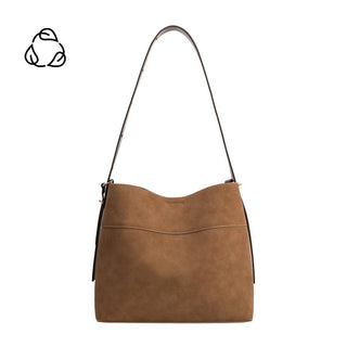 Stormie Mocha Recycled Vegan Suede Tote Bag