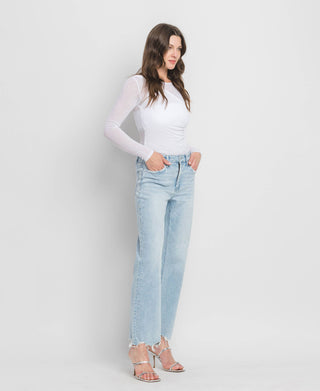 High Rise Slim Wide, Lt Wash by Vervet