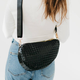 Romee Woven Saddle Bag, Cream *final sale