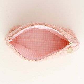 Pink Teddy Pouch - Hearts *final sale