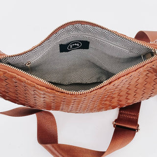 Romee Woven Saddle Bag, Cream *final sale