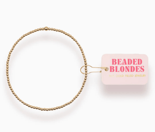 2mm Gold Beaded Bracelet Standard 6.75 inch - The Red Thread Boutique