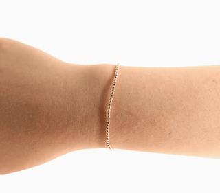 2mm Gold Beaded Bracelet Standard 6.75 inch - The Red Thread Boutique