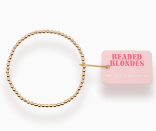 3 MM Gold Beaded Bracelet Standard 6.75 inch - The Red Thread Boutique