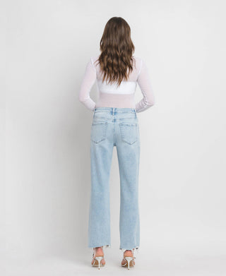 High Rise Slim Wide, Lt Wash by Vervet