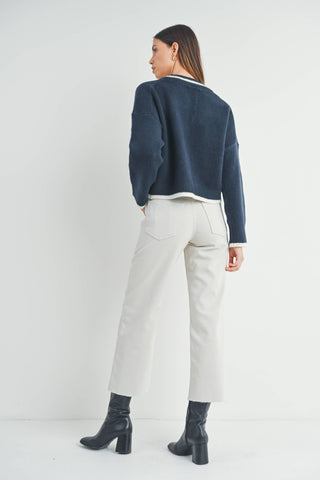High Rise Utility, Sea Salt by Just Black Denim