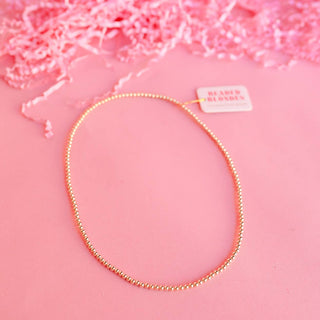 3MM Necklace in Gold: 16 inch / No Clasp - The Red Thread Boutique