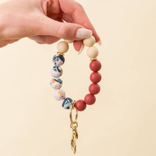 Hands-Free Keychain Wristlet-Flora *final sale
