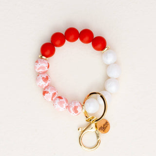 Hands-Free Keychain Wristlet - Heart Eyes For You *final sale