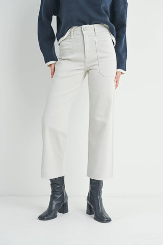 High Rise Utility, Sea Salt by Just Black Denim