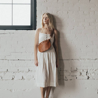 Woven Westlyn Bum Bag: Brown - The Red Thread Boutique