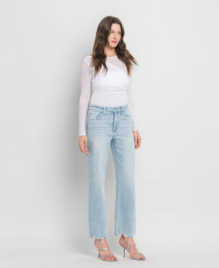High Rise Slim Wide, Lt Wash by Vervet