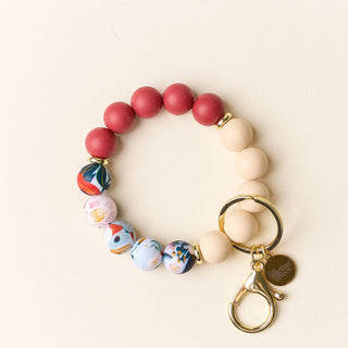 Hands-Free Keychain Wristlet-Flora *final sale