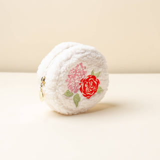 Teddy Pouch-Circle Roses *final sale