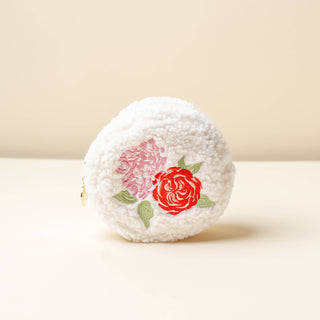 Teddy Pouch-Circle Roses *final sale