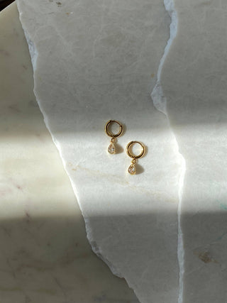 Crystal Huggie Hoops