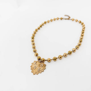 Sunburst Heart Love Pendant Necklace - Toggle