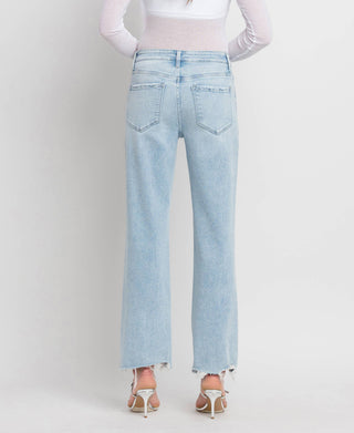 High Rise Slim Wide, Lt Wash by Vervet