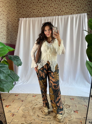 Lydia Tropical Printed Pants - The Red Thread Boutique