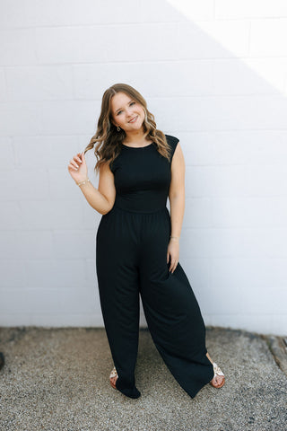 Taylor Knit Jumpsuit, Black