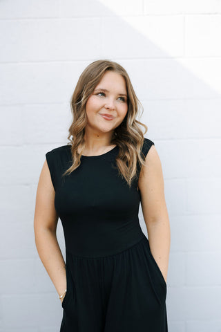 Taylor Knit Jumpsuit, Black