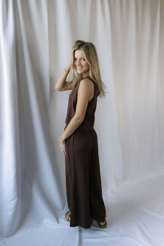 Z Supply Scout Linen Pants, Chocolate Cherry - The Red Thread Boutique