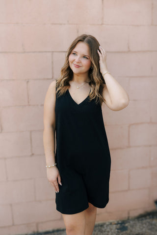 Sloane V Neck Mini Dress, True Black by Z Supply