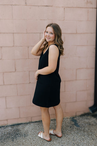 Sloane V Neck Mini Dress, True Black by Z Supply