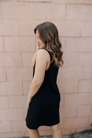 Sloane V Neck Mini Dress, True Black by Z Supply