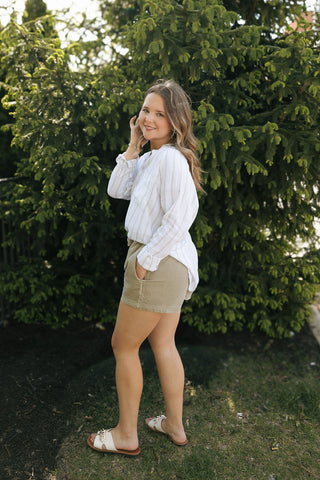 The Perfect Line Top, Cement by Z Supply