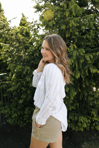 The Perfect Line Top, Cement by Z Supply