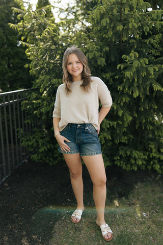 Sierra Sweater Top, Taupe