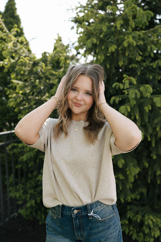 Sierra Sweater Top, Taupe