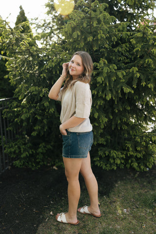 Sierra Sweater Top, Taupe