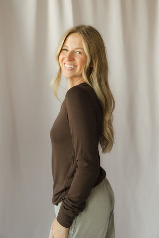 Stacy Top, Coffee Bean