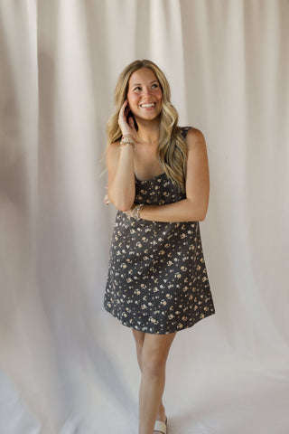 Maple Floral Mini Dress - The Red Thread Boutique