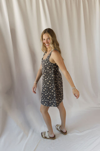 Maple Floral Mini Dress - The Red Thread Boutique