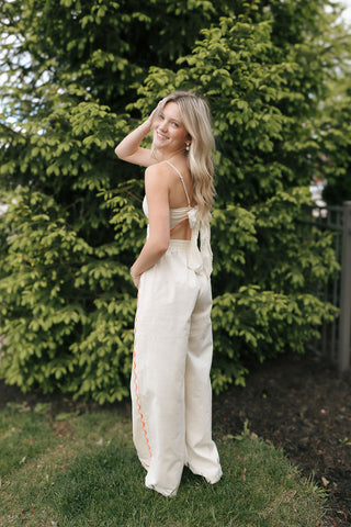 Embroidered Scarf Top Set