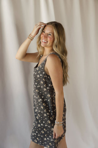 Maple Floral Mini Dress - The Red Thread Boutique