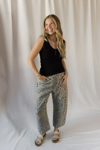 Studded Trim Tank, Black - The Red Thread Boutique