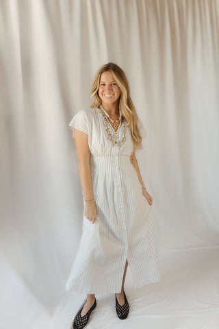Z Supply Sanna Striped Midi Dress, White Stripe
