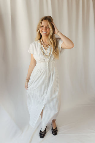 Z Supply Sanna Striped Midi Dress, White Stripe
