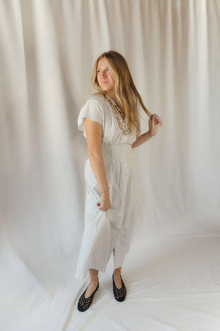 Z Supply Sanna Striped Midi Dress, White Stripe