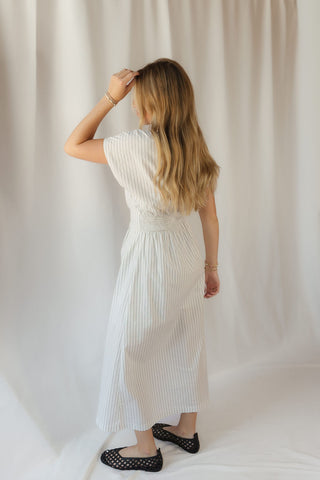 Z Supply Sanna Striped Midi Dress, White Stripe
