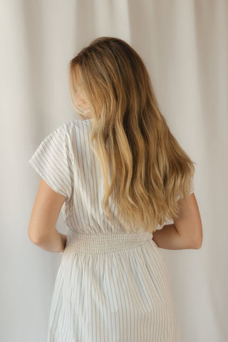 Z Supply Sanna Striped Midi Dress, White Stripe