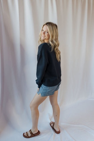 June Nautical Motif American Flag Sweatshirt - The Red Thread Boutique