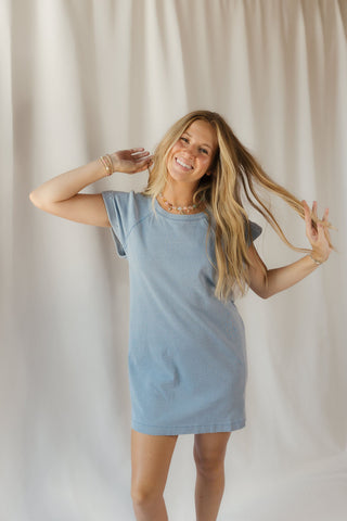 Z Supply Tate Jersey Denim Mini Dress