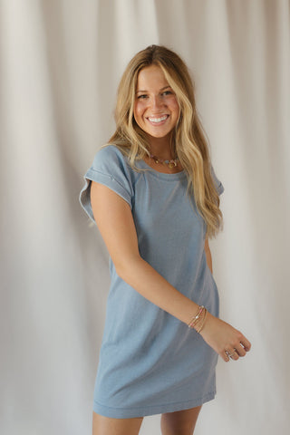 Z Supply Tate Jersey Denim Mini Dress