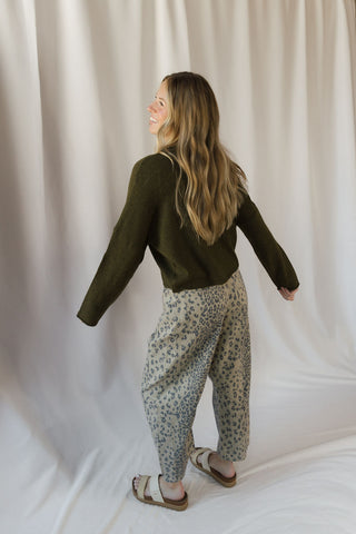 Lightweight Button Down Knit Cardigan, Olive - The Red Thread Boutique