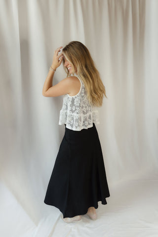 Floral Lace Vest, Off White